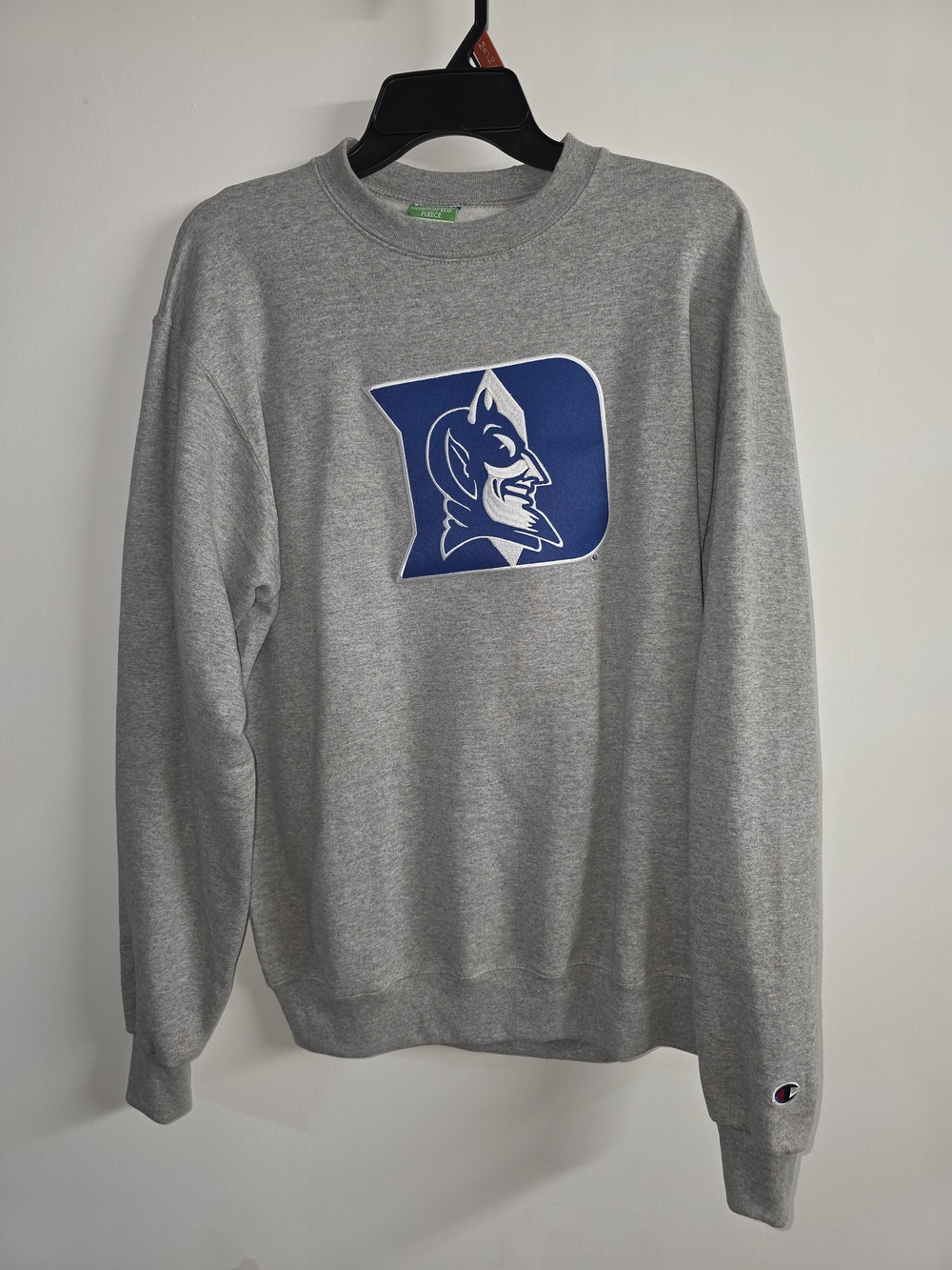 Champion Gray Duke Blue Devils Crewneck Sweatshirt Size M Basketball.